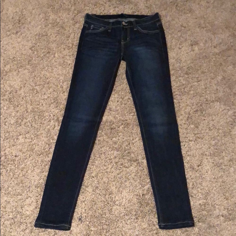 Dark blue jeans